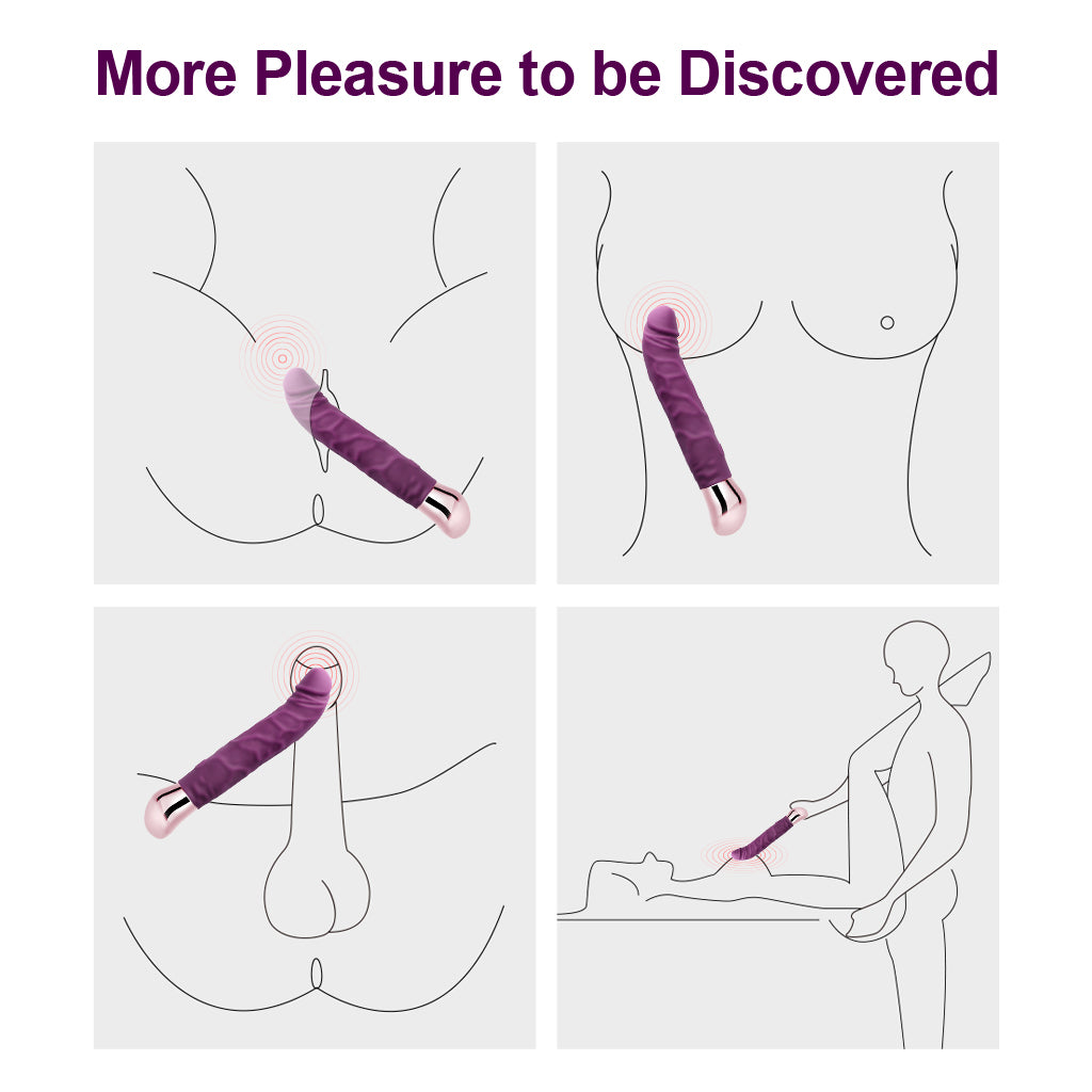 Luvkis Sex Toys 8.5 Inch Classic G Spot Vibrator, Realistic Dildo Vibrators with 10 Vibrating Modes, Waterproof Clitoris Vibrator Adult Toys, Silicone Dildos Female Sex Toy Sexual Pleasure Tools for Women (Purple)