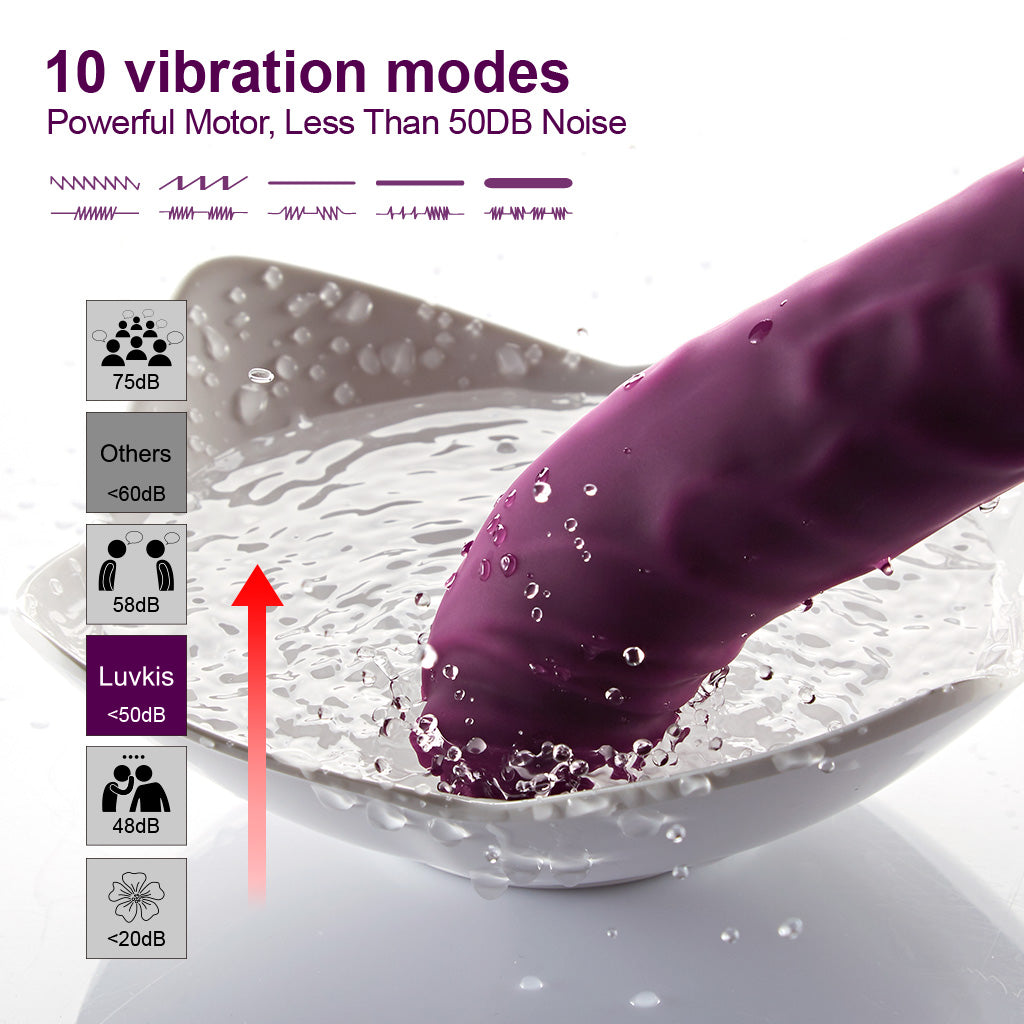 Luvkis Sex Toys 8.5 Inch Classic G Spot Vibrator, Realistic Dildo Vibrators with 10 Vibrating Modes, Waterproof Clitoris Vibrator Adult Toys, Silicone Dildos Female Sex Toy Sexual Pleasure Tools for Women (Purple)