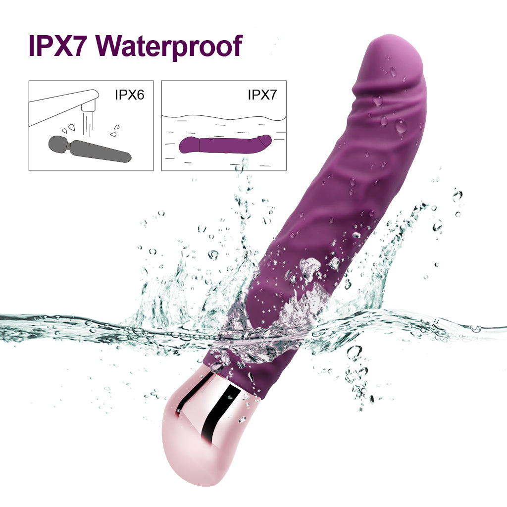 Luvkis Sex Toys 8.5 Inch Classic G Spot Vibrator, Realistic Dildo Vibrators with 10 Vibrating Modes, Waterproof Clitoris Vibrator Adult Toys, Silicone Dildos Female Sex Toy Sexual Pleasure Tools for Women (Purple)