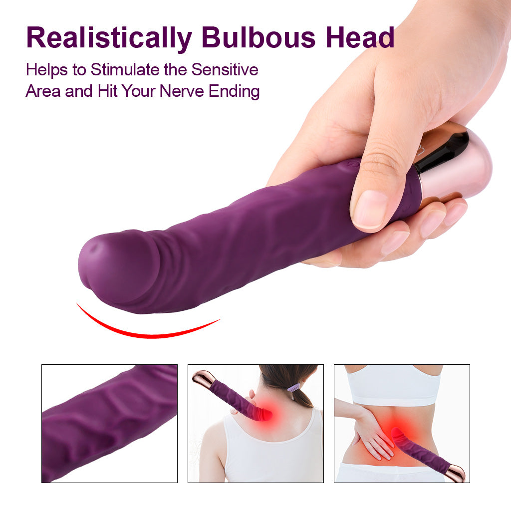 Luvkis Sex Toys 8.5 Inch Classic G Spot Vibrator, Realistic Dildo Vibrators with 10 Vibrating Modes, Waterproof Clitoris Vibrator Adult Toys, Silicone Dildos Female Sex Toy Sexual Pleasure Tools for Women (Purple)