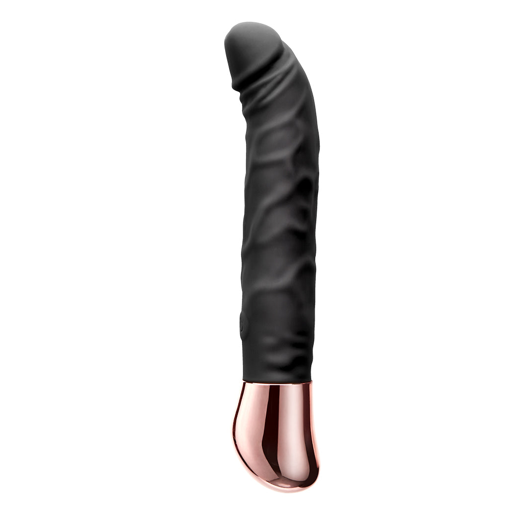 Luvkis Silicone Realistic Dildo Vibrator Waterproof Vaginal Stimulator,  Black