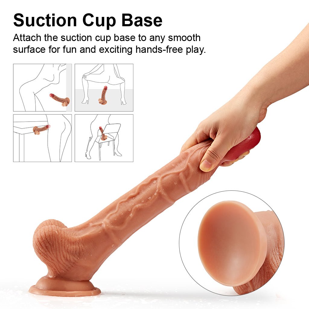 12" Horse Dildo Dual Layered Silicone Huge - Luvkis