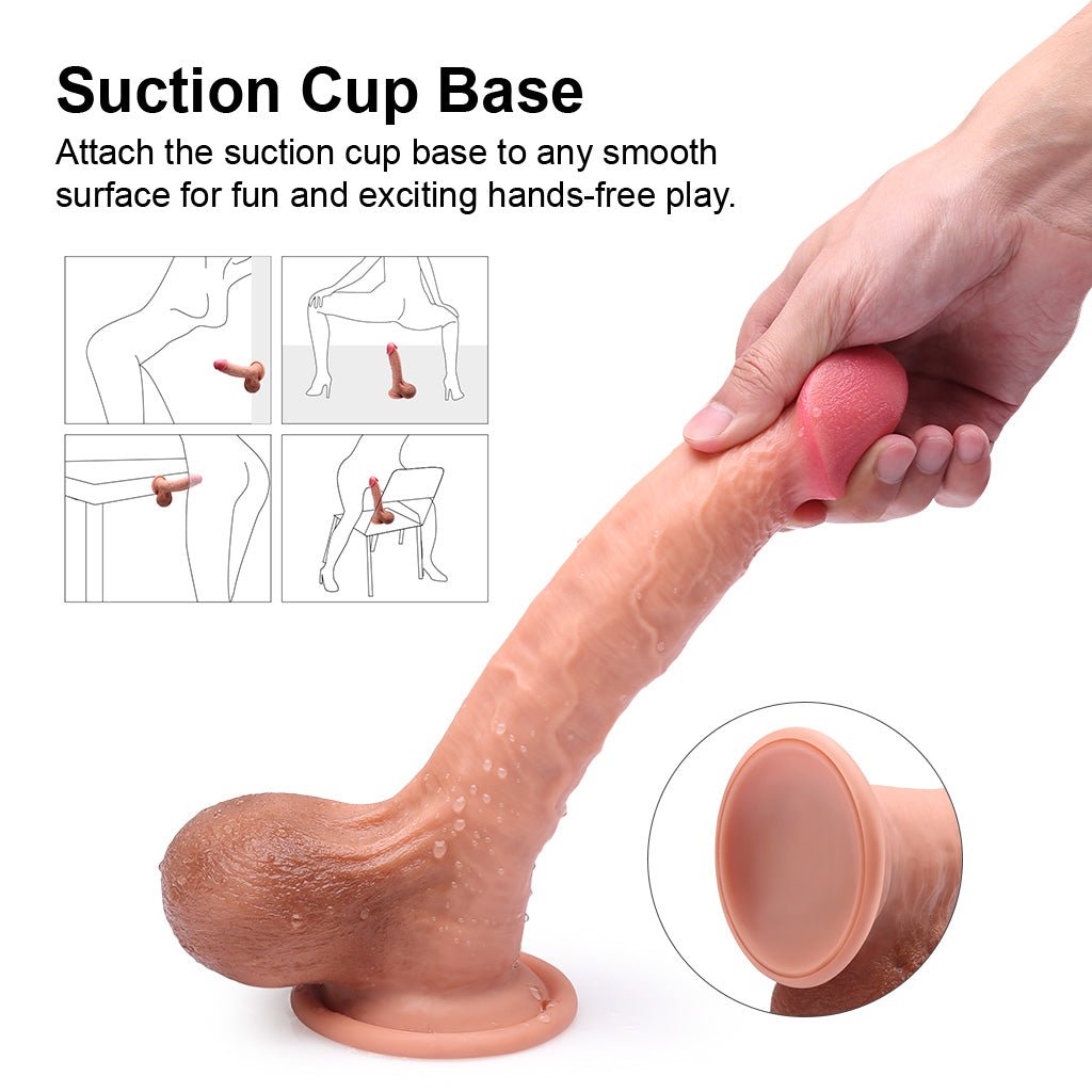 9 Inch Dildo Dual Layered Silicone - Luvkis