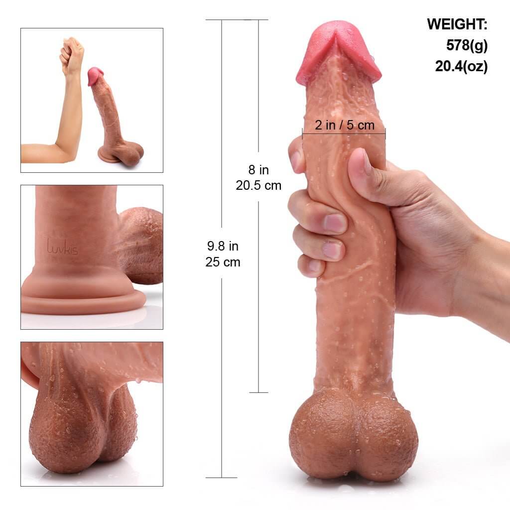 Luvkis 9.8" Realistic Sliding-Skin Dildo - Luvkis