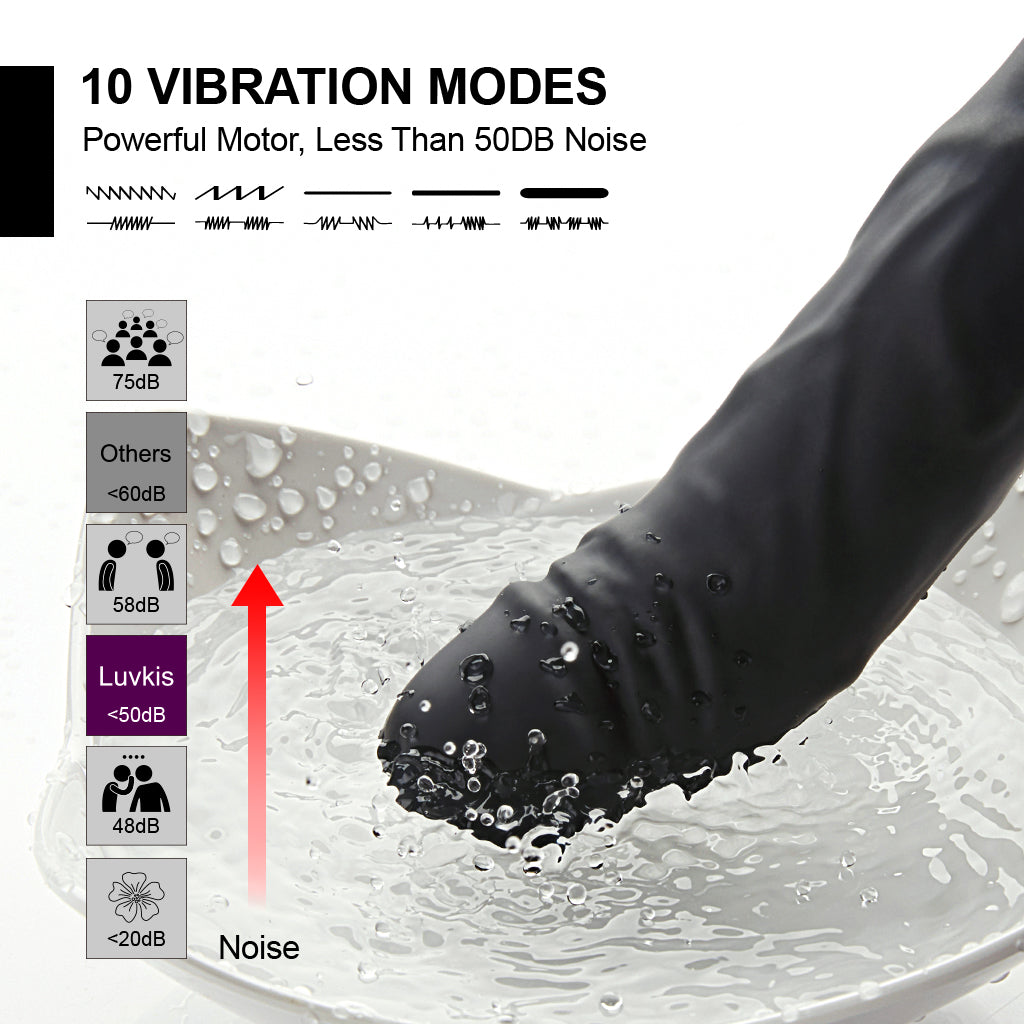 Luvkis Sex Toys 8.5 Inch Classic G Spot Vibrator, Realistic Dildo Vibrators with 10 Vibrating Modes, Waterproof Clitoris Vibrator Adult Toys, Silicone Dildos Female Sex Toy Sexual Pleasure Tools for Women (Black)
