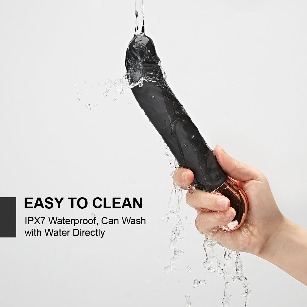 Luvkis Sex Toys 8.5 Inch Classic G Spot Vibrator, Realistic Dildo Vibrators with 10 Vibrating Modes, Waterproof Clitoris Vibrator Adult Toys, Silicone Dildos Female Sex Toy Sexual Pleasure Tools for Women (Black)