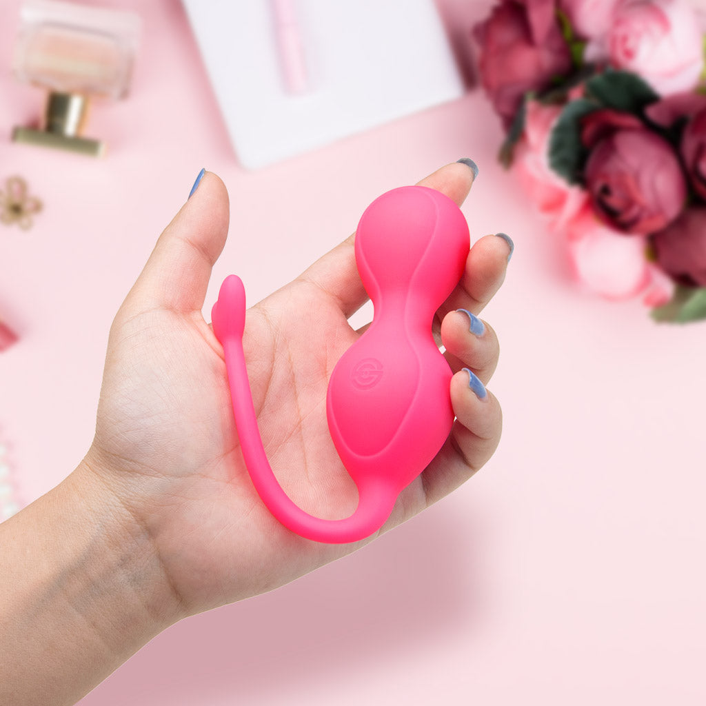 Luvkis Kegel Ben Wa Balls for Women Tightening Exercise, Remote Control Pelvic Floor Exercise Devices, Control with Training for Vaginal Tightening, Silicone Female Sex Toy Sexual Pleasure Tools, Rose Red