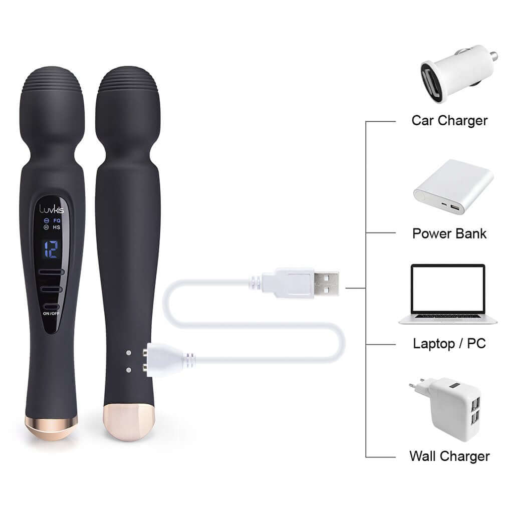 Charging Cable for Magic Wand Vibrator 12 Speeds - Luvkis