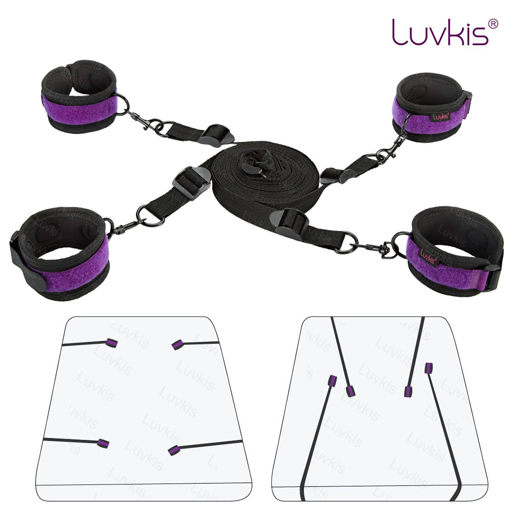 Sex Bondage Restraint Kit BDSM Adult Sex Toys for Couple SM Sex Game - Luvkis