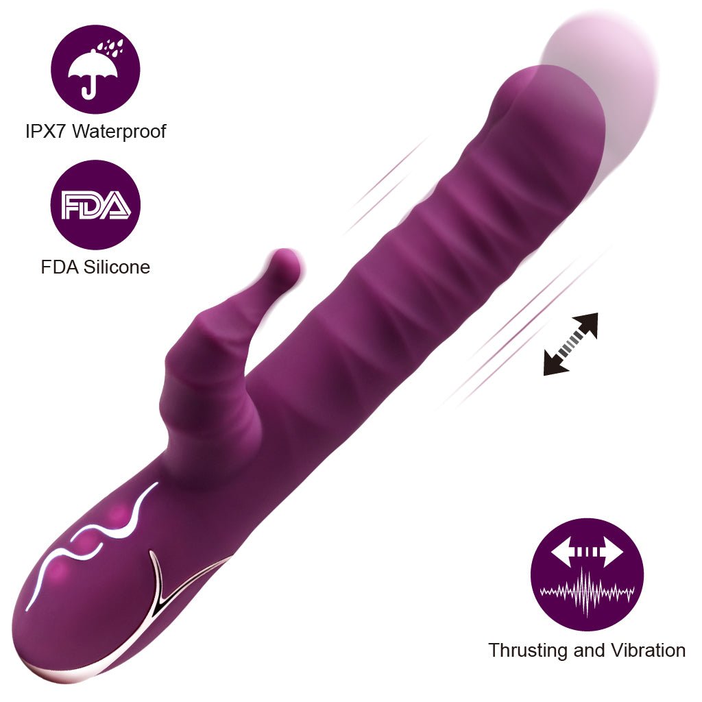 Thrusting Vibrator, Thrusting Rotation Dildo G-Spot Vibrator - Luvkis